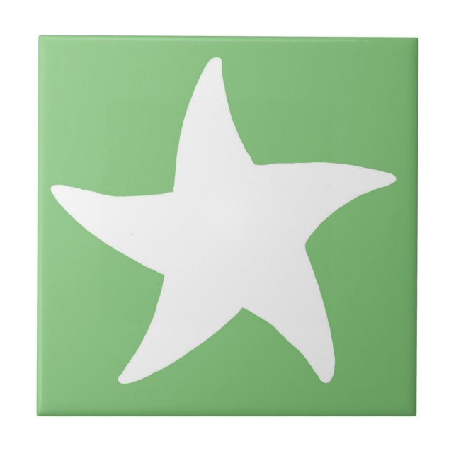 Grönt Sea Star Kakelplatta (Framsidan)
