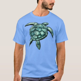 Grönt Sea Turtle 3D som av Makena har delats ut ur T Shirt