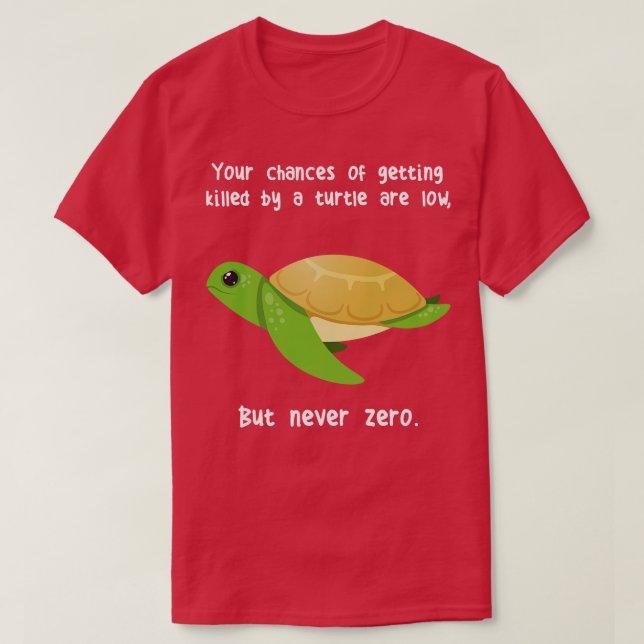 Grönt Sea Turtle Aldrig Zero T Shirt (Design framsida)