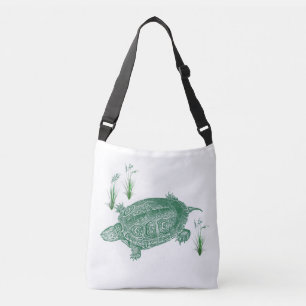 Grönt Sea Turtle Axelväska