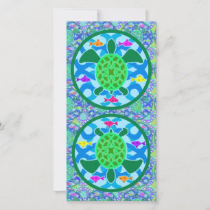 Grönt Sea Turtle Big Bookmark