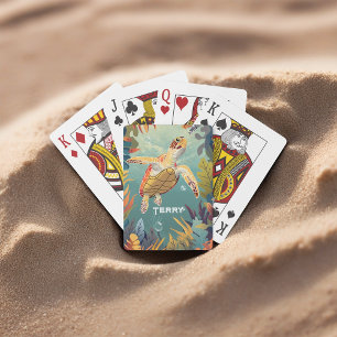 Grönt Sea Turtle Casinokort