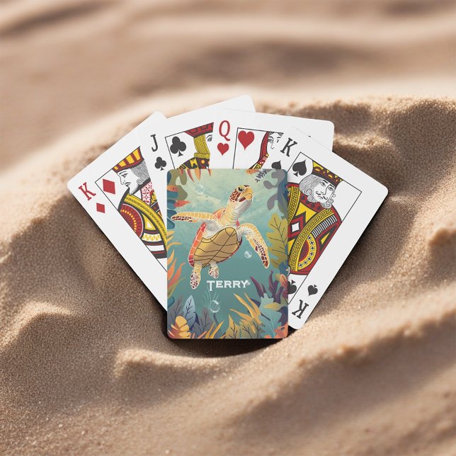 Grönt Sea Turtle Casinokort (Skapare uppladdad)