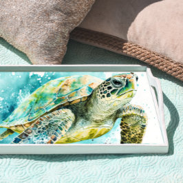 Grönt Sea Turtle Decoupage