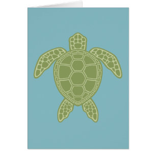 Grönt Sea Turtle Hälsningskort