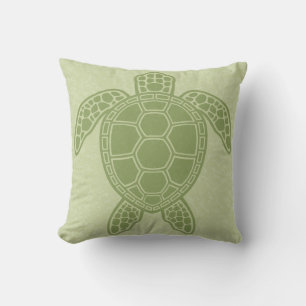 Grönt Sea Turtle Kudde