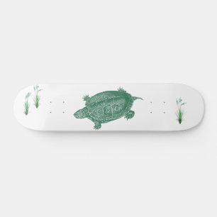 Grönt Sea Turtle Mini Skateboard Bräda 18,5 Cm