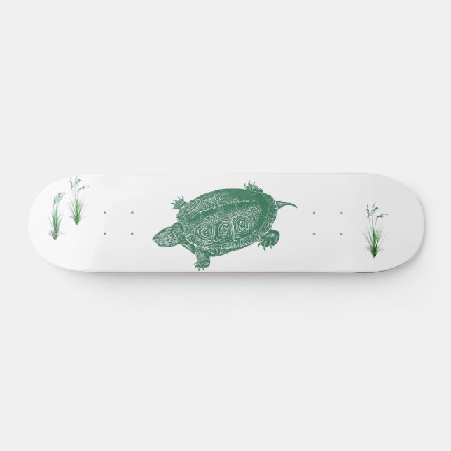 Grönt Sea Turtle Mini Skateboard Bräda 18,5 Cm (Horz)