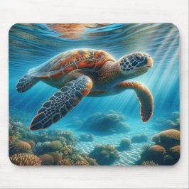 Grönt Sea Turtle Mousepad Musmatta