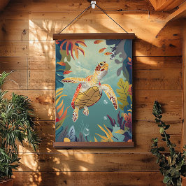 Grönt Sea Turtle Simmas Stilla havet