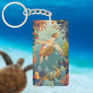 Grönt Sea Turtle Simmas Stilla havet