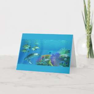 Grönt Sea Turtle Tack Kort