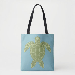 Grönt Sea Turtle Tygkasse