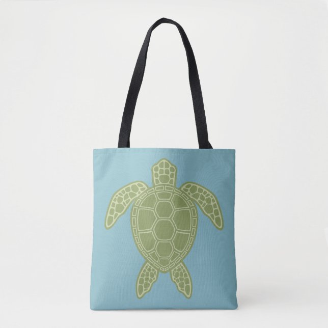 Grönt Sea Turtle Tygkasse (Framsida)