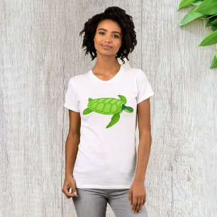Grönt Sea Turtle Womens T-Shirt