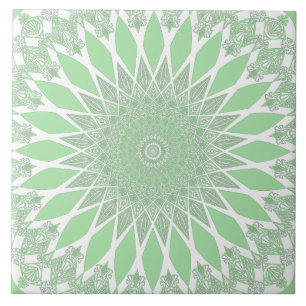 Grönt Seafoam Tristyns Mandala Kakelplatta