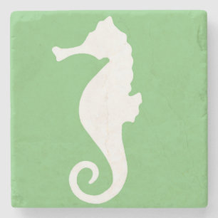 Grönt Seahorse Stenunderlägg