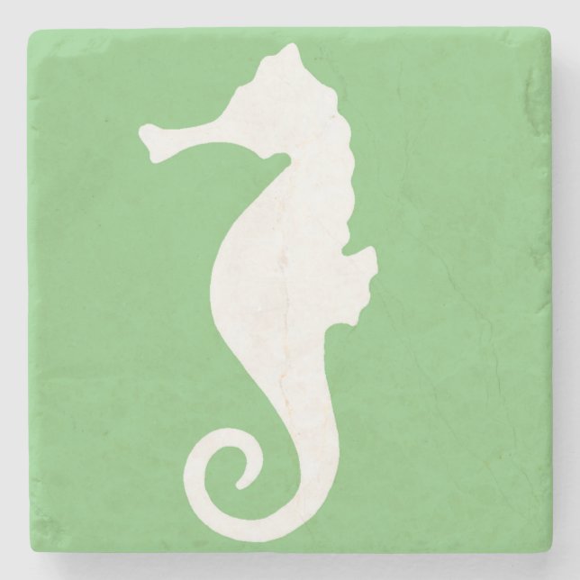 Grönt Seahorse Stenunderlägg (Framsidan)