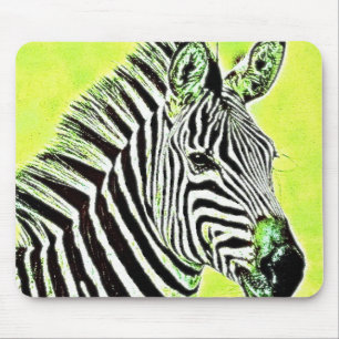 Grönt sebrahuvud Mousepad Musmatta