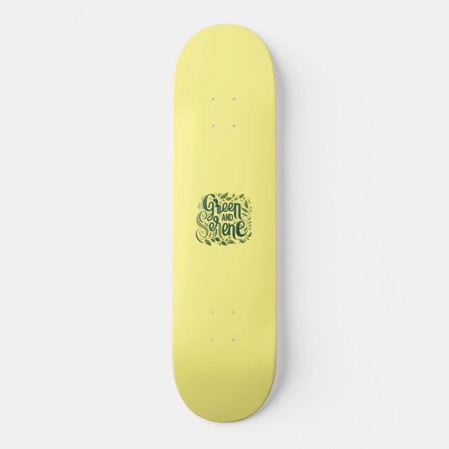Grönt Serene Mini Skateboard Bräda 18,5 Cm (Framsida)