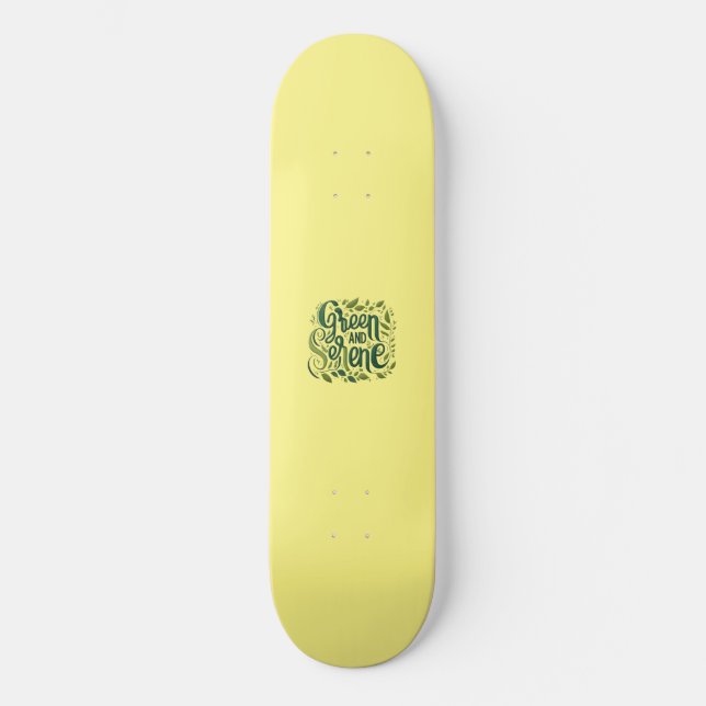 Grönt Serene Mini Skateboard Bräda 18,5 Cm (Framsida)
