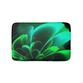Grönt Shades Stylized Flower Halva Corolla Badrumsmatta