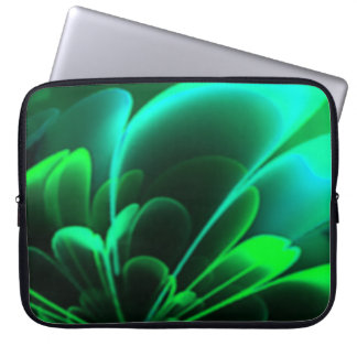 Grönt Shades Stylized Flower Halva Corolla Laptop Fodral