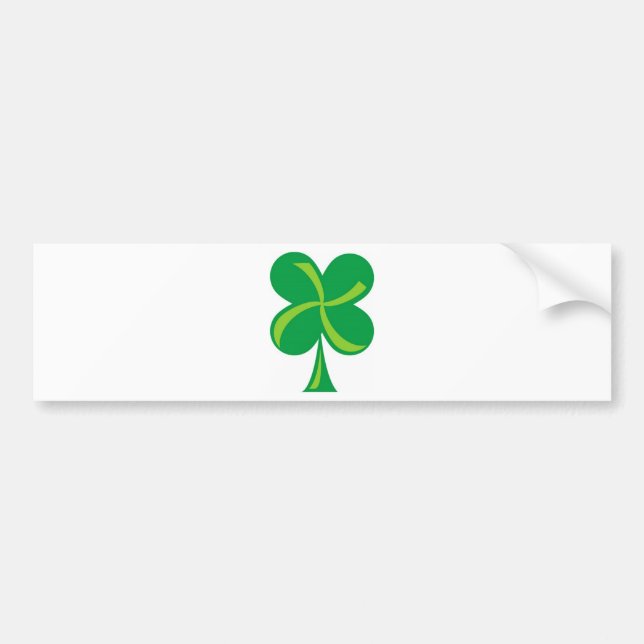 Grönt Shamrock Bildekal (Framsidan)