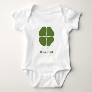 Grönt Shamrock, Born Irish Saint Patricks Day Tee