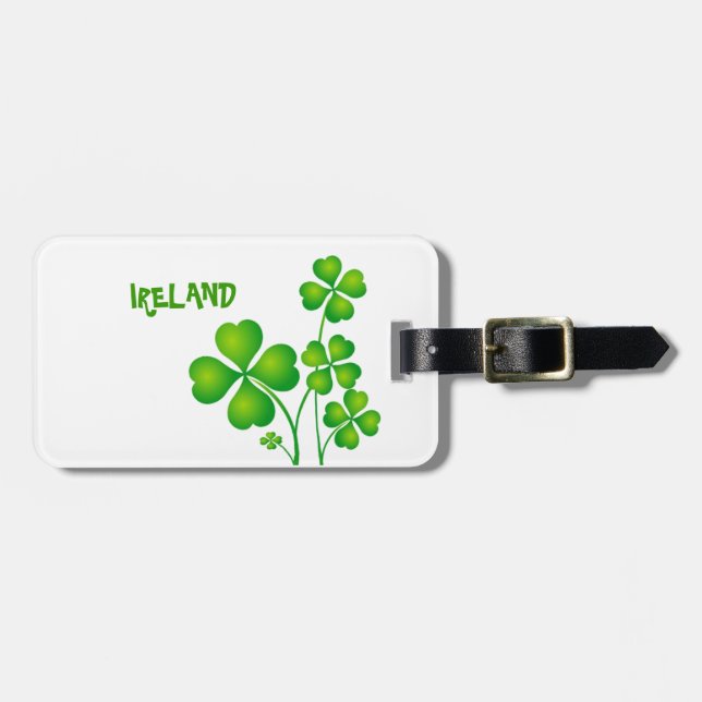 Grönt Shamrock från Irland Bagagebricka (Horisontell Framsida)