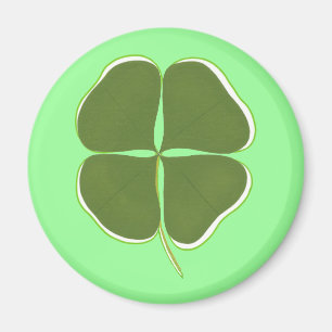 Grönt Shamrock, fyrklövra magneter
