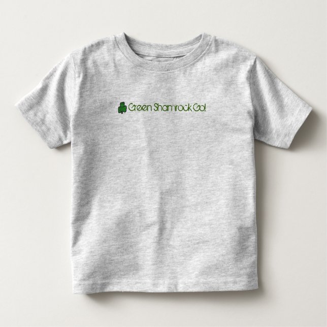 Grönt Shamrock Go! - T Shirt (Framsida)