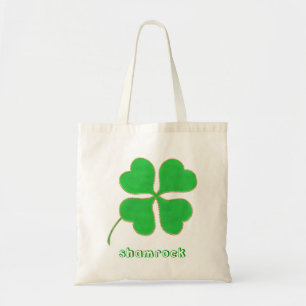 Grönt Shamrock guld dots trim, canvas-påsar Tygkasse