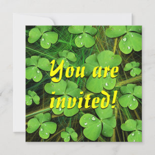 Grönt Shamrock-inbjudan till St patrick's day Inbjudningar