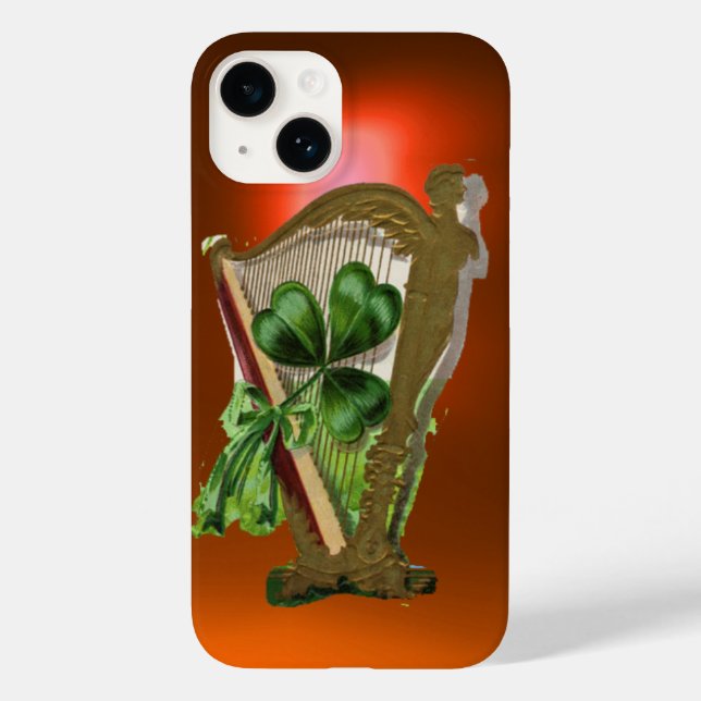 GRÖNT SHAMROCK IRISH HARP orange (Baksida)