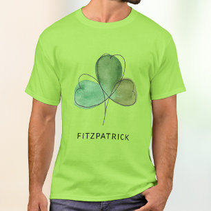Grönt Shamrock Irländskt Kulturarv T Shirt