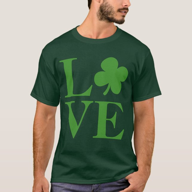 Grönt Shamrock Kärlek Tröja (Framsida)