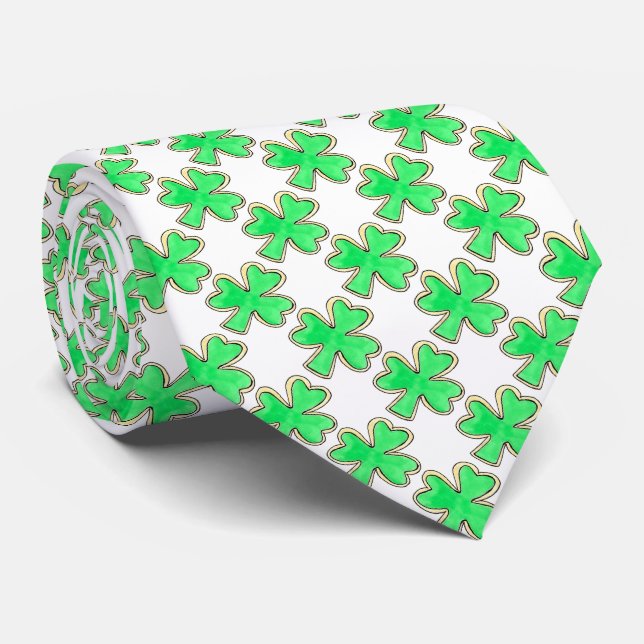 Grönt Shamrock Klöver St. Patrick's Day Lucky Slips (Rullad)