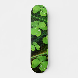 Grönt Shamrock Klöver St patrick's day Skateboard