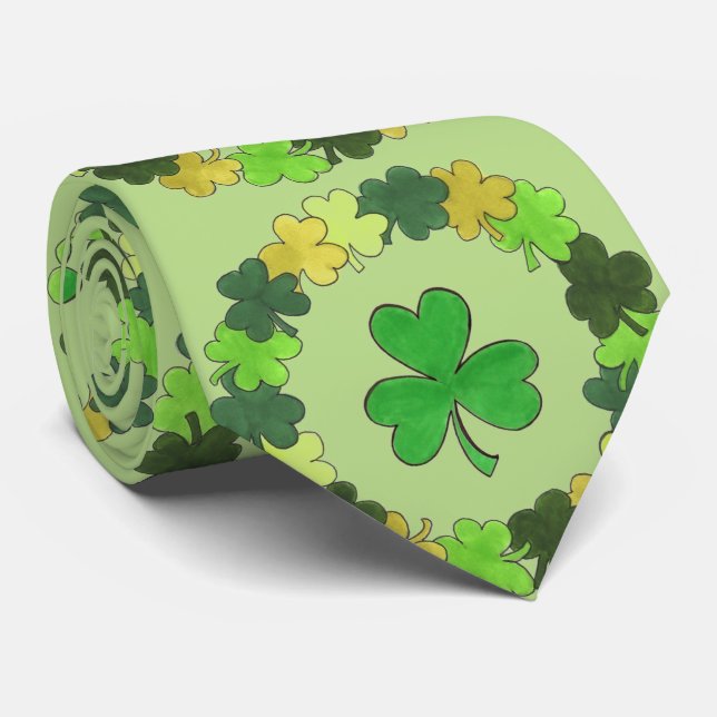 Grönt Shamrock Klöver WandeIrish St. Paddy's Tie Slips (Rullad)
