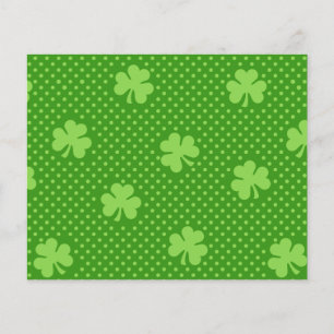 Grönt Shamrock-klövermönster Saint Patricks Day Flygblad