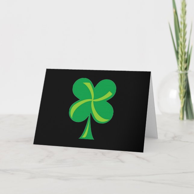 Grönt Shamrock Kort (Framsida)