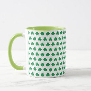 Grönt Shamrock Mönster Irish St patricks day Mugg