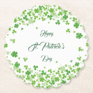 Grönt Shamrock mönster lycklig St. Patrick's Underlägg Papper