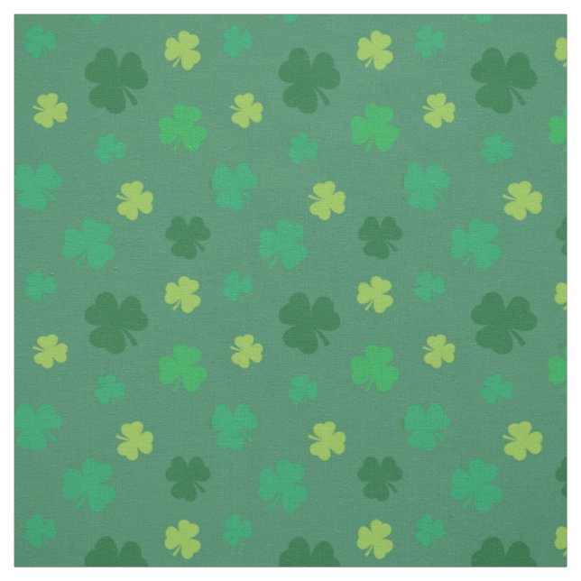 Grönt Shamrock Mönster St patricks day Tyg (Provkarta)