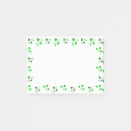 Grönt Shamrock Mönster Stickies Post-it Block