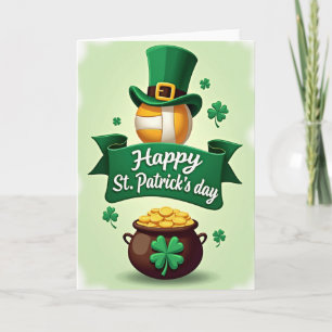 Grönt Shamrock-mönsterkort Kort