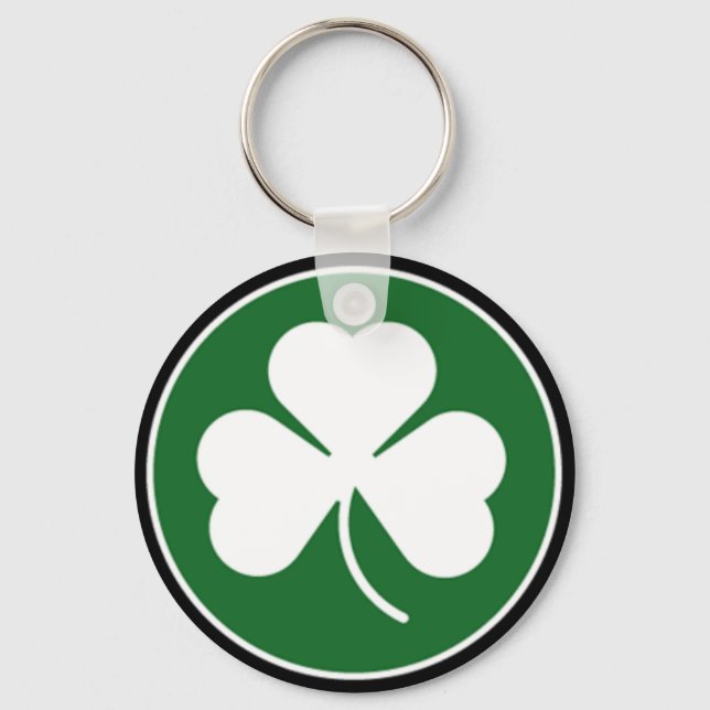 Grönt Shamrock Nyckelring (Framsida)