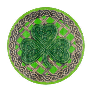Grönt Shamrock on Celtic Knosting cinter board