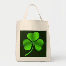 Grönt Shamrock on Mörk grönt gent Tygkasse